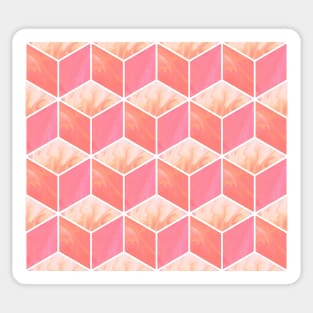 Coral cubes Sticker